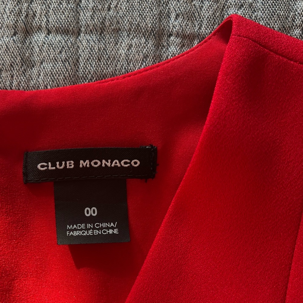 Club Monaco - Pernille Cold Shoulder Dress - Red 00 - Picture 4 of 5